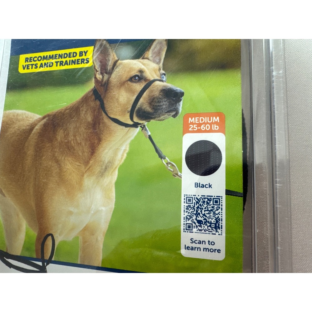 PetSafe Gentle Leader Headcollar Medium 25-60 lb Black No Pull Dog GL-Q-HC-M-BLK